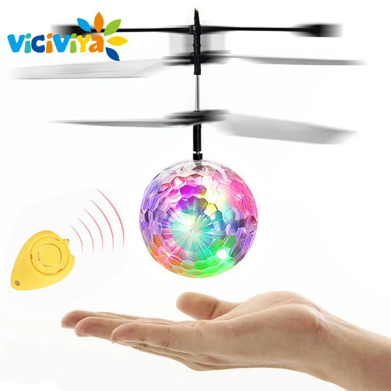 

Dropship LED Magic Flying Ball Colorful Stage Lamp Helicopter Infrared Induction LED Flying Balls Kids Christmas Gift Droner