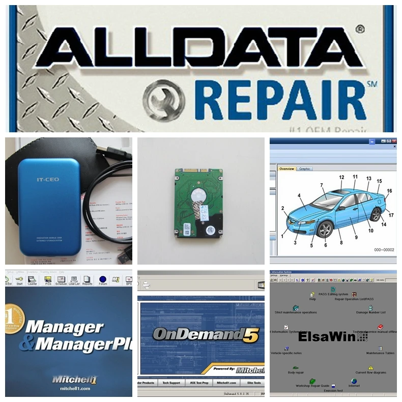 2018 para todos los datos de software de reparación de automóviles