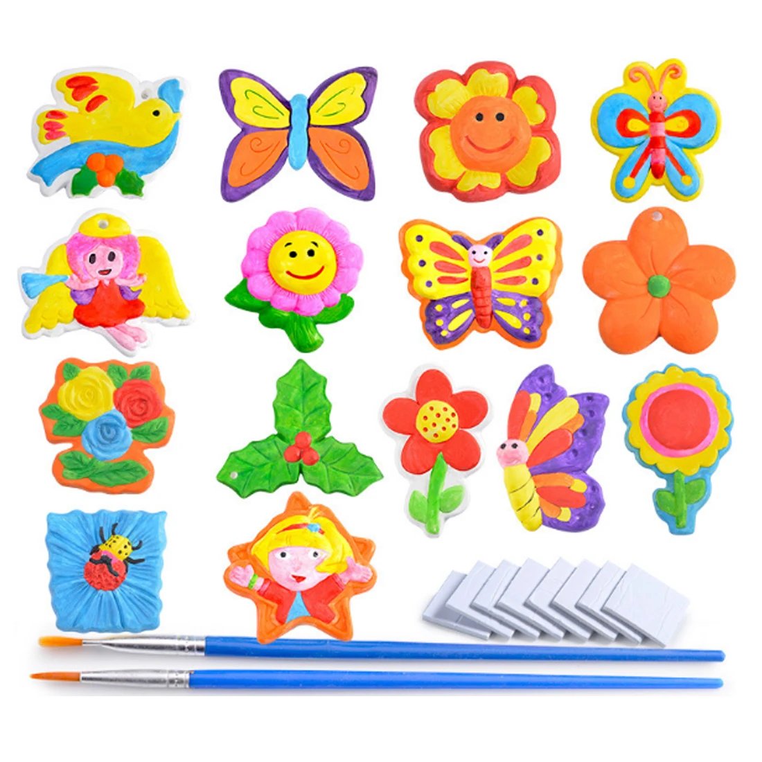 15 шт. Детские гипсовая отливка и набор для рисования DIY обучающая игрушка для Braining Learning-4 типа Монтессори Живопись Рисунок
