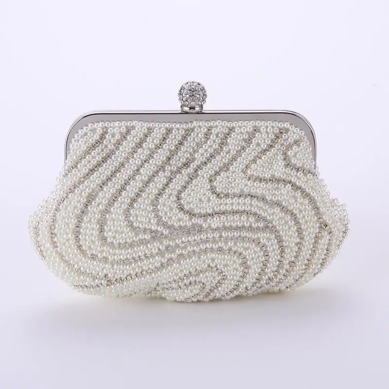 beige Клатч Винтаж сумка-мессенджер вечерние роскошные сумки Pearl плечо сумочка Роскошные вечерние клатч модные женские туфли сумки через плечо LI-1460 - Цвет: beige