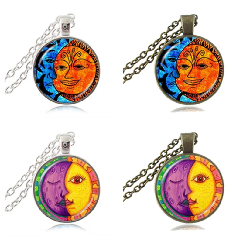 collier lune visage collier lune visage