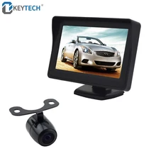 OkeyTech Parktronic Car Parking Sensor Distance Reverse Radar Video Backup Image Car Rear View Camera Visual Radar 4.3 Display