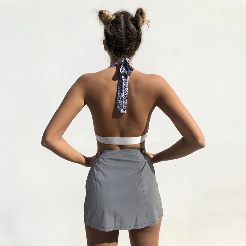 InstaHot юбки-карандаши с отражателем рефлектором на молнии юбки с высокой талией, мини юбки, сексуальные уличные,, популярные, новые, дизайнерские, однотонные