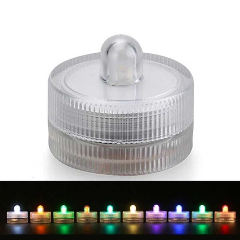 

20pcs/lot Waterproof Underwater Battery Powered Submersible LED Tea Lights Candle for Wedding Party Decoration Free shipping