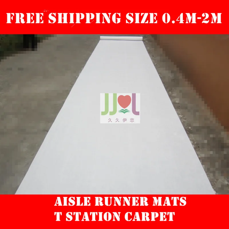 Free Shipping Pure White All Size Cheap Wedding Aisle VIP Carpet Runner