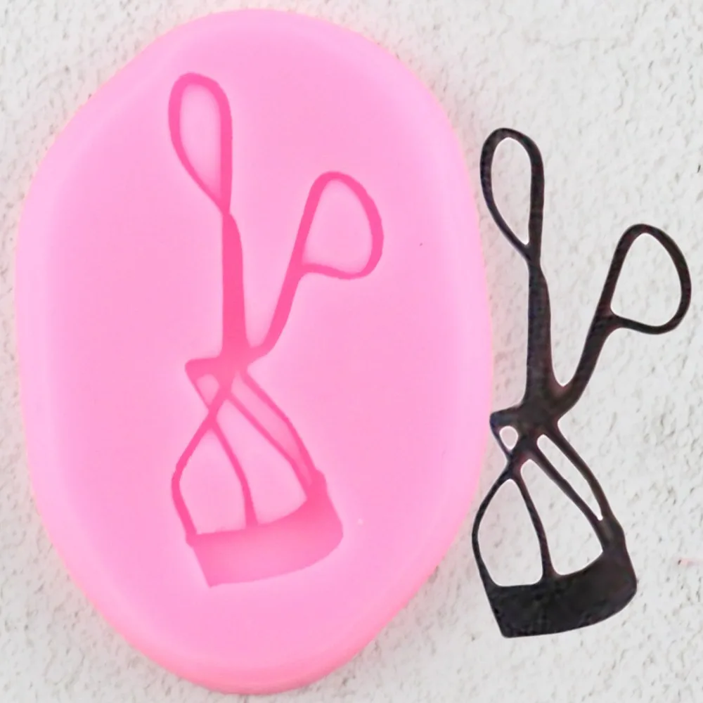 

3D Eyelash Curler Silicone Mold DIY Party Cupcake Topper Fondant Molds Cake Decorating Tools Candy Chocolate Gumpaste Mould
