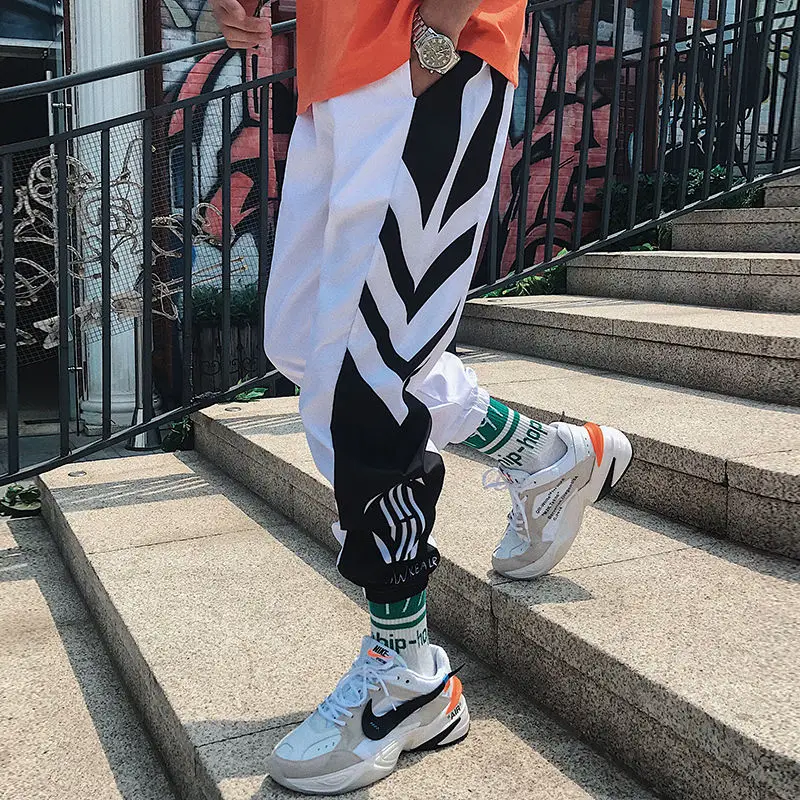 Streetwear Hip hop Joggers Pants Men Loose Harem Pants Ankle Length Trousers Sport Casual Sweatpants White 2