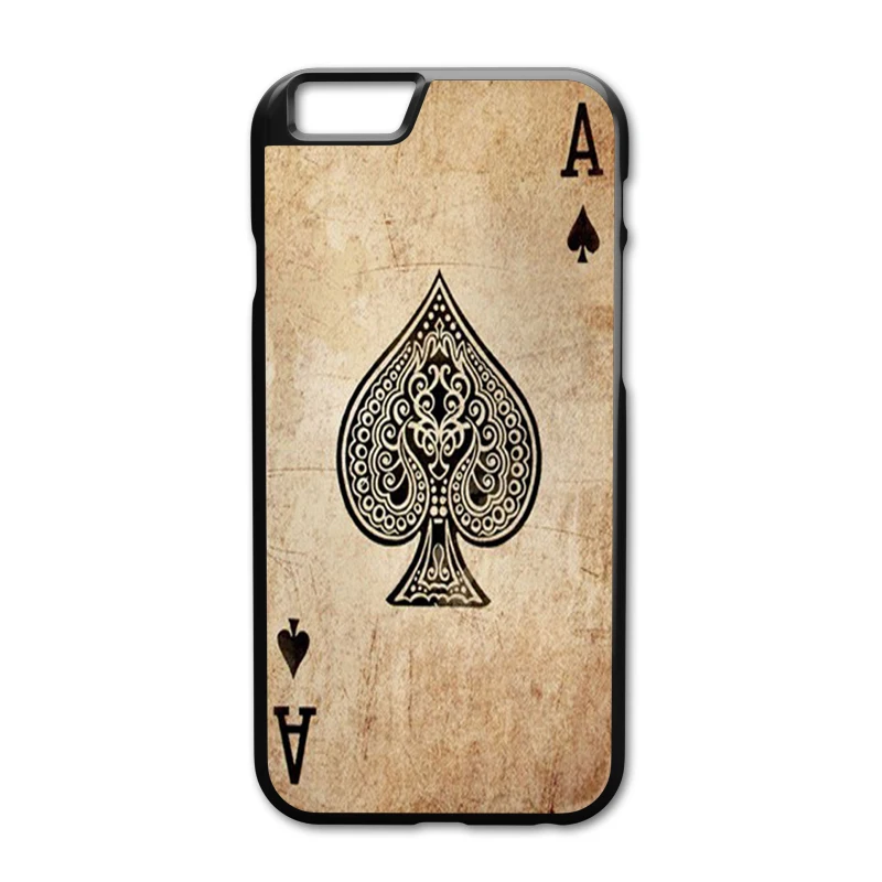 Ace of Spades Poker Cover Case for iPhone 5 5S 6 6S 7 8 Plus X XS MAX