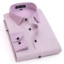 Мужская рубашка с контрастным воротником в тонкую полоску, базовая одежда, рубашки с накладным нагрудным карманом, умная Повседневная, обычная, с длинным рукавом, Офисная Рабочая Рубашка