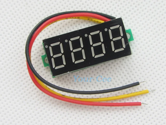 

4 Digit 0.36" Digital Voltmeter DC Voltage Meter Panel 0-33V Three Lines