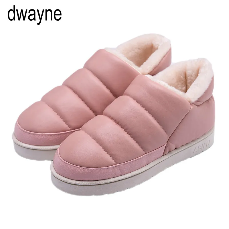 

2018 New Winter Shoes Women Pu Leather Snow Boots Women Flats Waterproof Boots Warm Fur Ankle Boots Fashion Zapatos De Mujer789