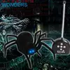 Electronic pet Remote Control Simulation tarantula Eyes Shine smart black Spider 4Ch Halloween RC Tricky Prank Scary Toy gift 2