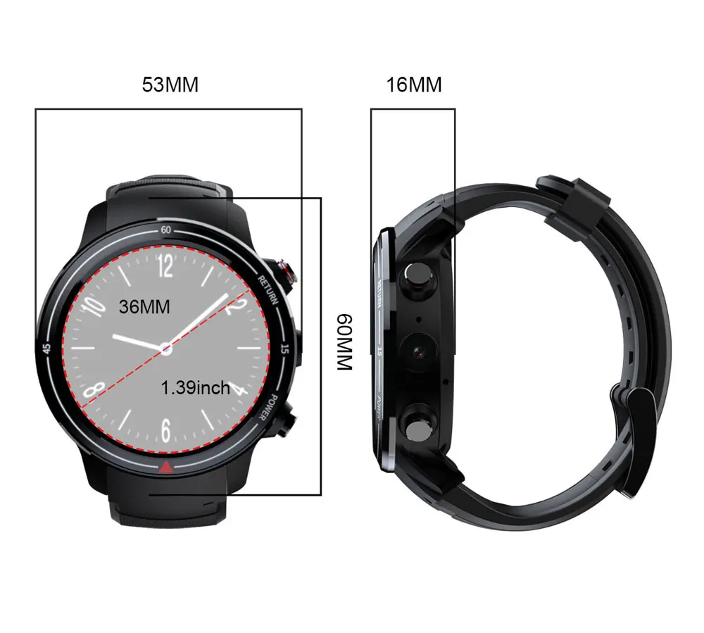 LOKMAT LOK01 LOK 01 4G умные часы для мужчин и женщин 1,3" AMOLED 3 ГБ+ 32 ГБ MTK6739M Android 7,1 2,4G 5G WiFi gps Smartwatch телефон
