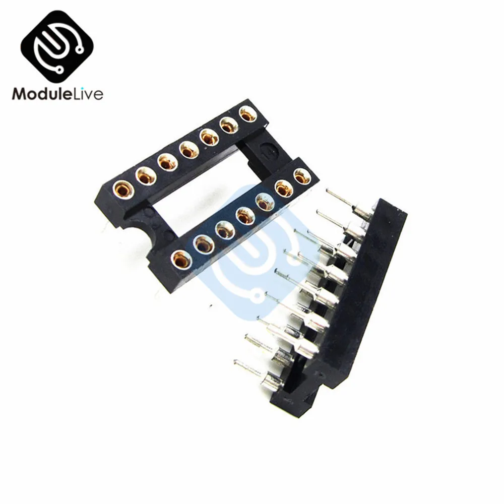 10pcs New 14 pin 14pin IC Sockets Adaptor Solder Type 
