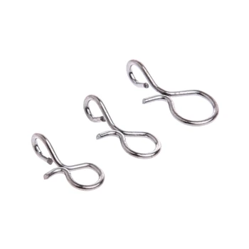 

50pcs Black Fly Fishing Snap Quick Change for Hook & Lures High Carbon Steel Fishing Accessories