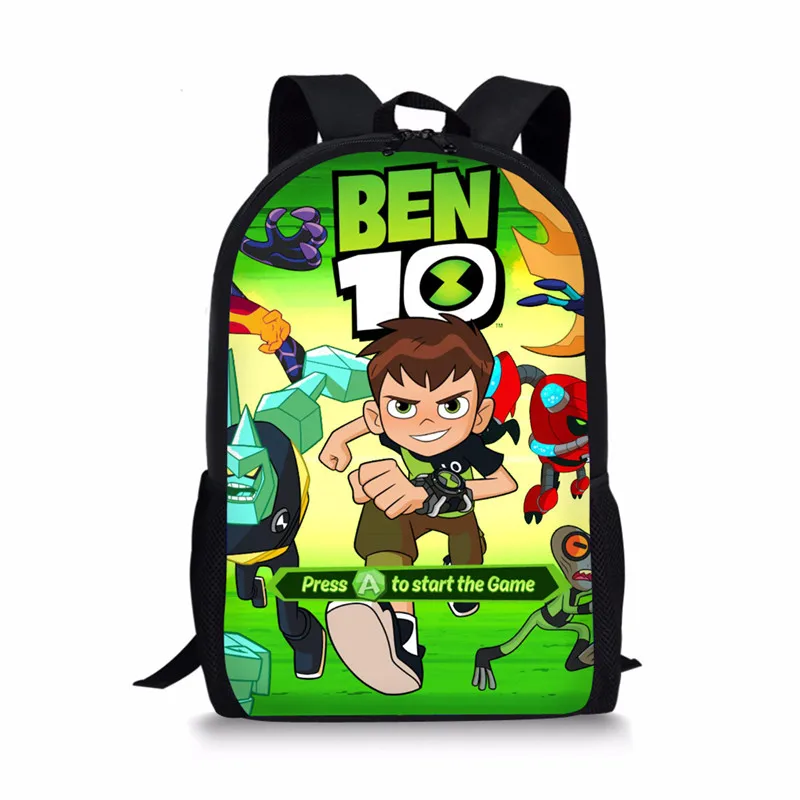 Тикин Повседневный школьный рюкзак Ben 10 для игр Детский Школьный набор для мальчиков и девочек большой вместительный Ранец детский рюкзак Mochila Escolar - Цвет: As Picture