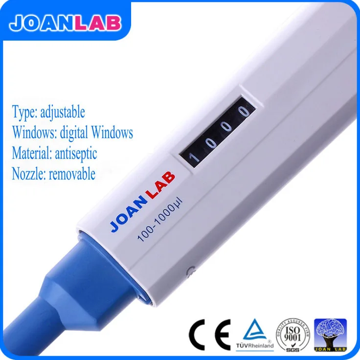 JOANLAB lab 100-1000ul Single Channel Adjustable Mechanical Pipette TopPette Transfer Pipette 100pc