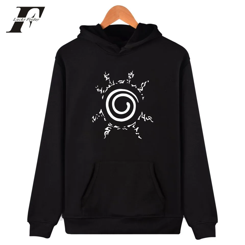 LUCKYFRIDAYF 2017 Uzumaki Наруто Harajuku толстовки мужские хлопковые осенние аниме кепки