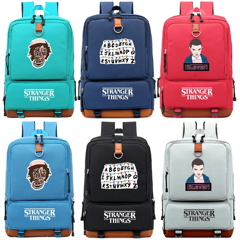 Comprar Extraño cosas alfabeto Riverdale niño niña niños bolsa de la Escuela de las mujeres mochila mochilas para adolescentes de los hombres de la lona estudiante mochila
