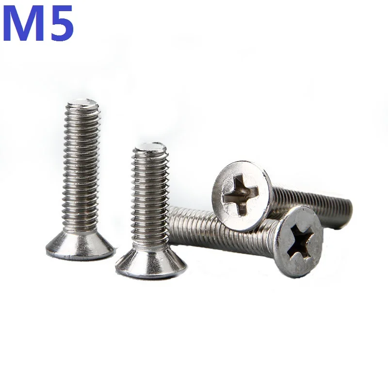 200 ПК M5X6/8/10/12/14/16 потайной крест с плоской головкой Гайки шестигранные головки