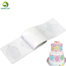 DIY Icecream силиконовый коврик для выпечки силиконовый коврик для торта сахарная кружевная форма Свадебный Декоративный силикон кружевной коврик формы для выпечки кухня