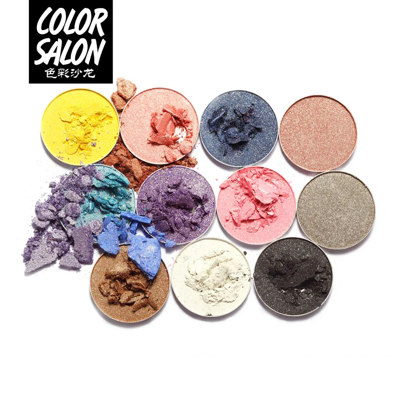 

Color Salon diamond DIY Eyeshadow Powder Makeup Single Pigment Brighten crystal Pressed Eye Shadow Color Make Up Cosmetic Set