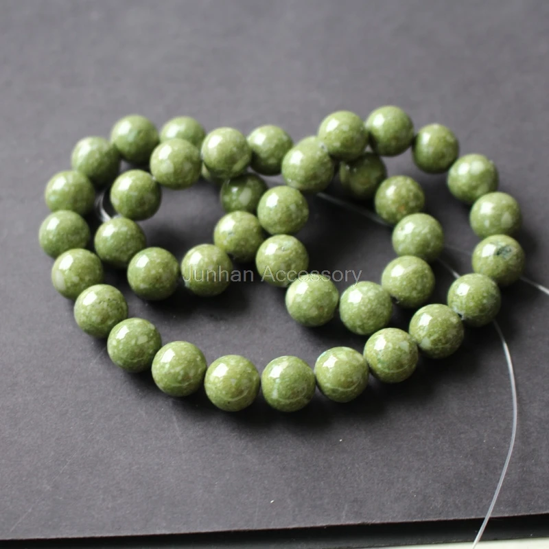 

10mm 40pcs Riverstone Beads colorated loose beads Army Green Color for jewelry making
