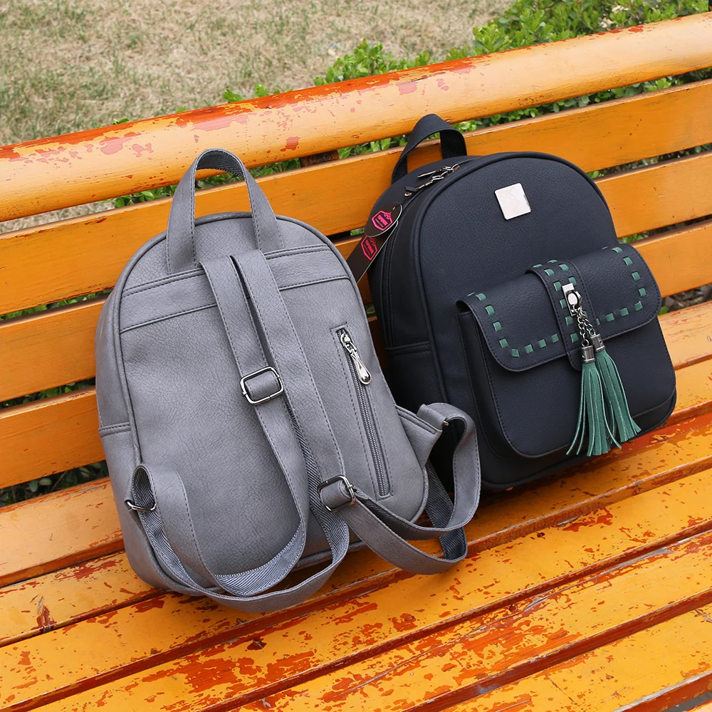  Toposhine 2019 Retro Panelled Women Backpacks Fashion PU Leather Lady Backpacks Girls Backpacks Pop - 32803962646