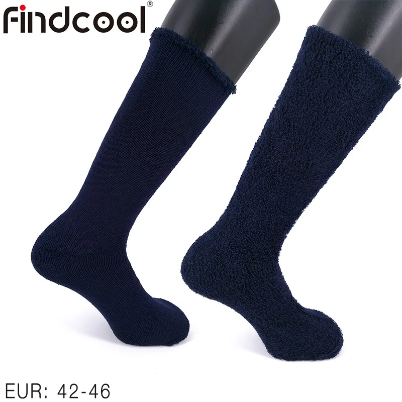 Findcool носки из мериносовой шерсти для мужчин, спортивные лыжные, походные, альпинистские носки, теплые, высокое качество - Цвет: Navy