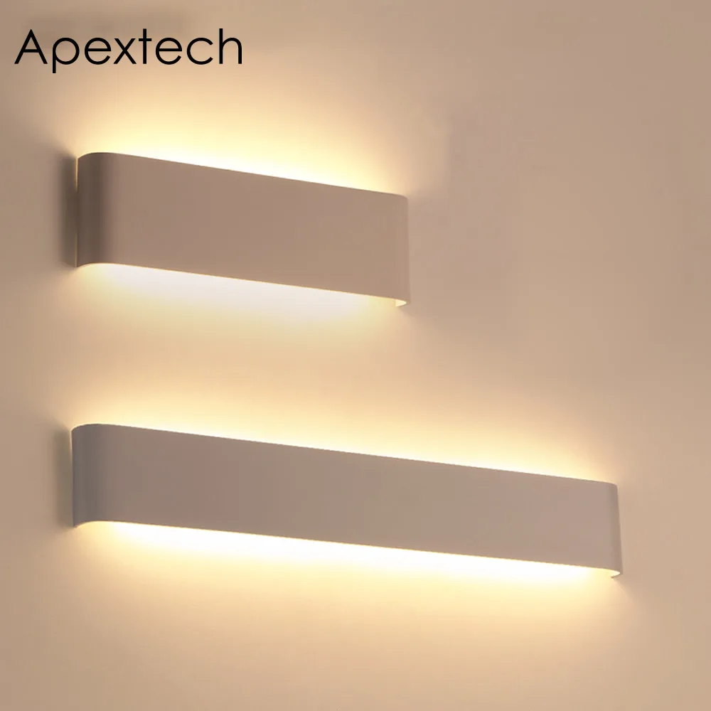 apextech led tv wall lamp stairway lighting fixtures aluminum linear wall  light bar bedroom night lights golden silver black