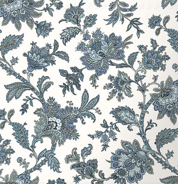 The new Chinese blue and white porcelain China retro wallpaper roll