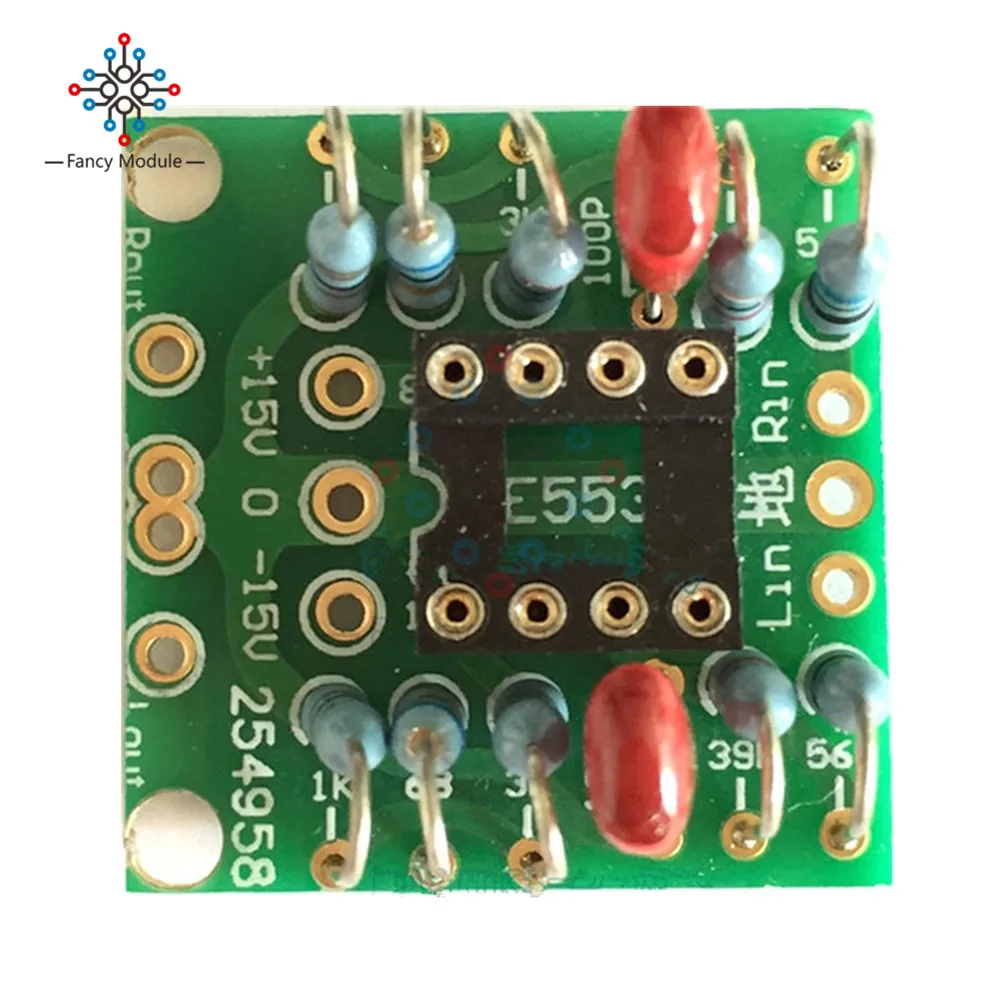 Двойной OP Amp плата предусилителя DC усиления PCB для NE5532 OPA2134 OPA2604 AD826