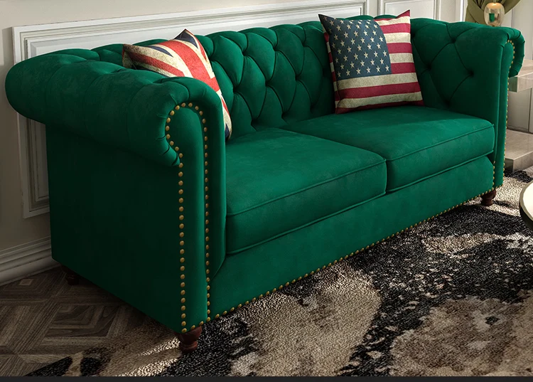 velvet fabric sectional sofas Living Room Sofa bed set chesterfield alon couch puff asiento muebles de sala canape sofa cama