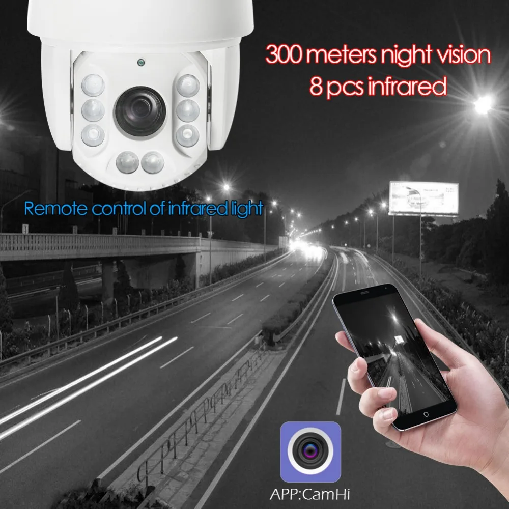  4G SIM Card 1080P Wireless Wifi Security IP Camera 30X PTZ Optical Zoom Speed Dome Camera Outdoor 3