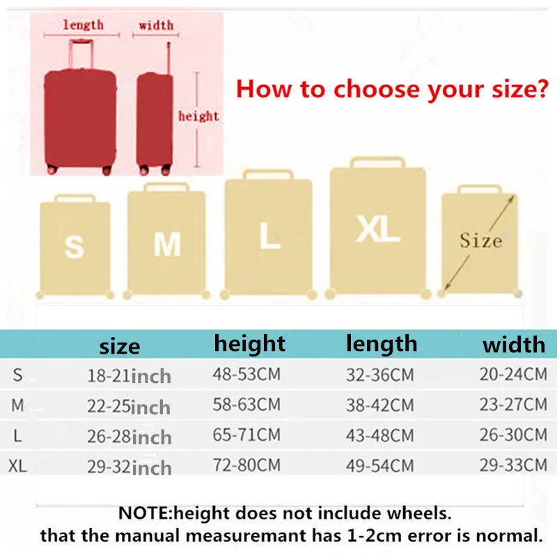 2019 New Elastic Suitcase Cover Thickened Dust Protective Trolley Luggage Cover Protection Suitable18-32 Inch Travel Accessories