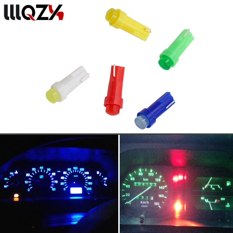 

1pcs Car Interior T5 Led 1 SMD DC 12V Light Ceramic Dashboard Gauge Instrument Ceramic Car Auto Side Wedge Light Lamp Bulb