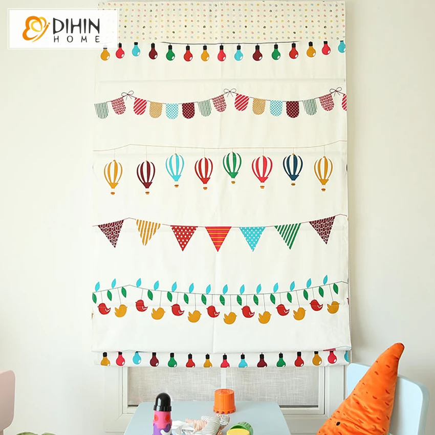 New Arrival Roman Holiday Cartoon Printed Blinds Customized Size Roller Blind Free Shipping | Дом и сад