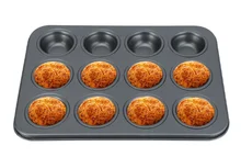 12 Cups Non -stick Cupcake Baking Tray