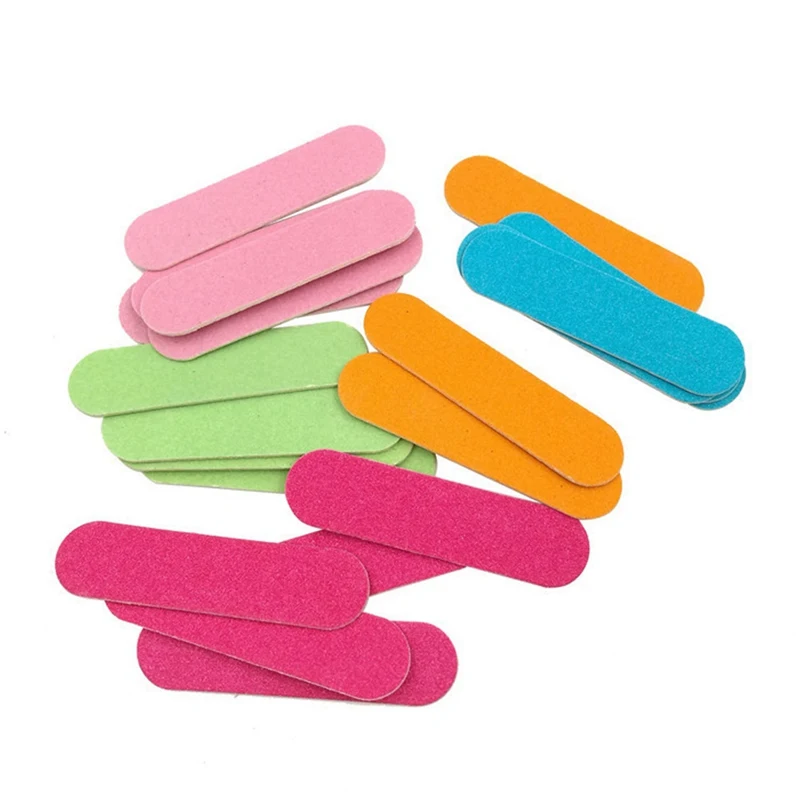 

Hot Disposable Wooden Nail File Manicure Beauty Files Sandpaper Polishing Buffering Mini Nailfile Nail Care Tools Color Random