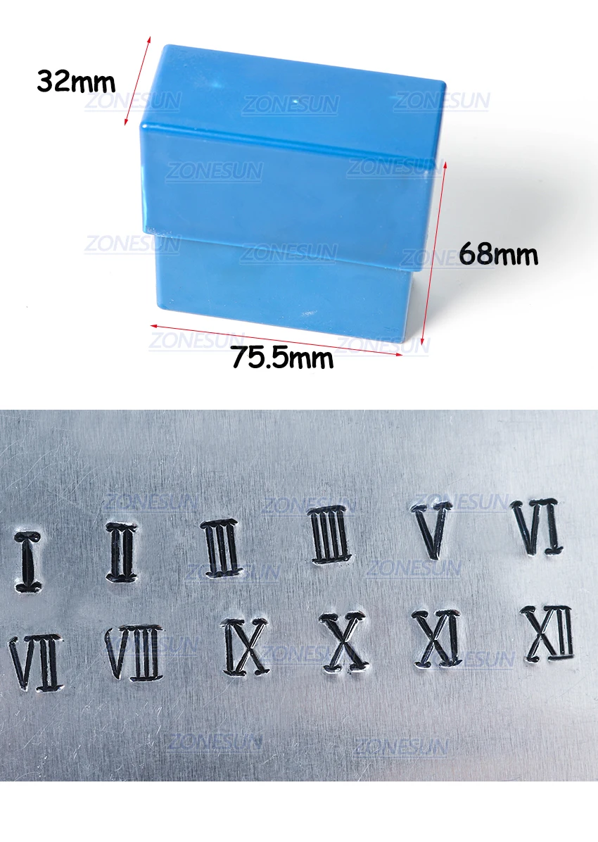 ZONESUN 12 шт. ювелирные изделия металлические штампы римские нубералы символ кожаный Пробивной корпус ремесленные инструменты для стемпинга стальной металлический инструмент
