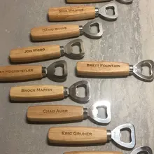 Бусинки для создания персонального имени или текст Свадебная открывалка для бутылок best man подарки, на заказ выгравированы деревянная открывалка День рождения День Святого Валентина подарки