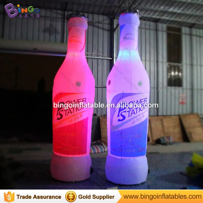 

Free Delivery 3.5 Meters high inflatable lighting beer bottle replica customized digital printing blow up bottle model toys