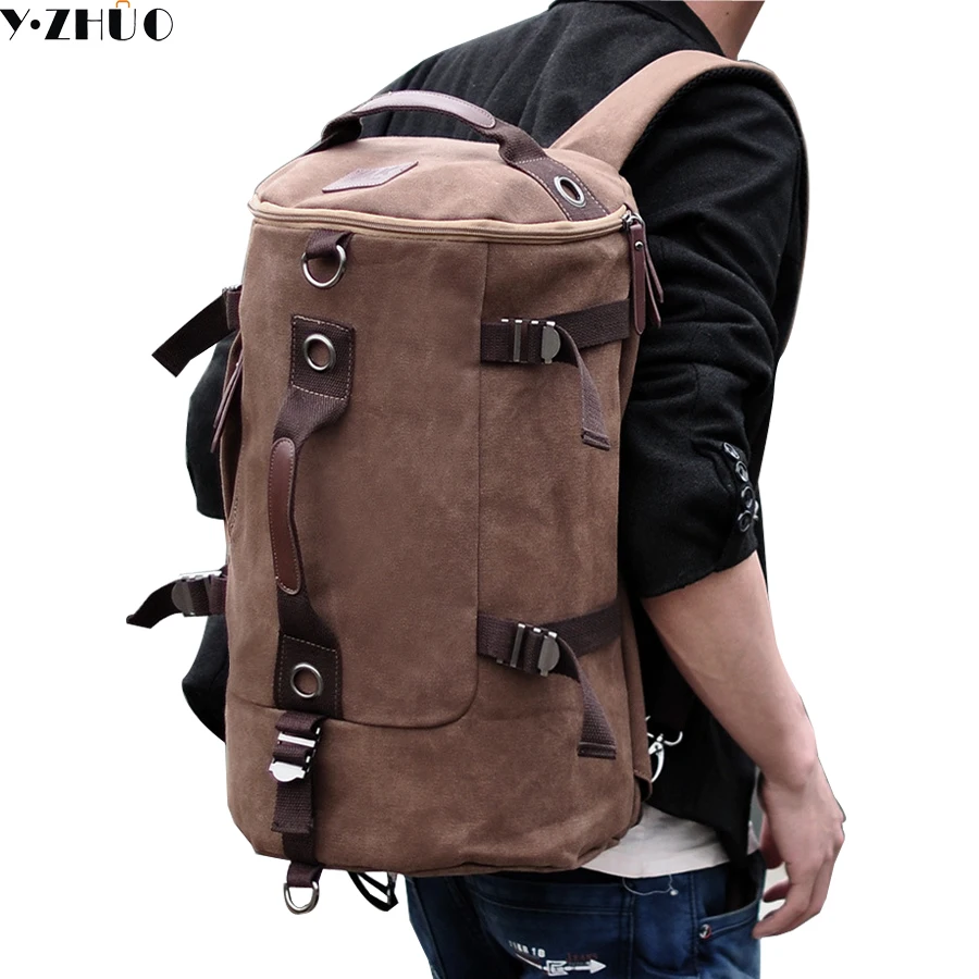 Классические винтажные холст bagpack рюкзаки женские и мужские дорожные сумки
