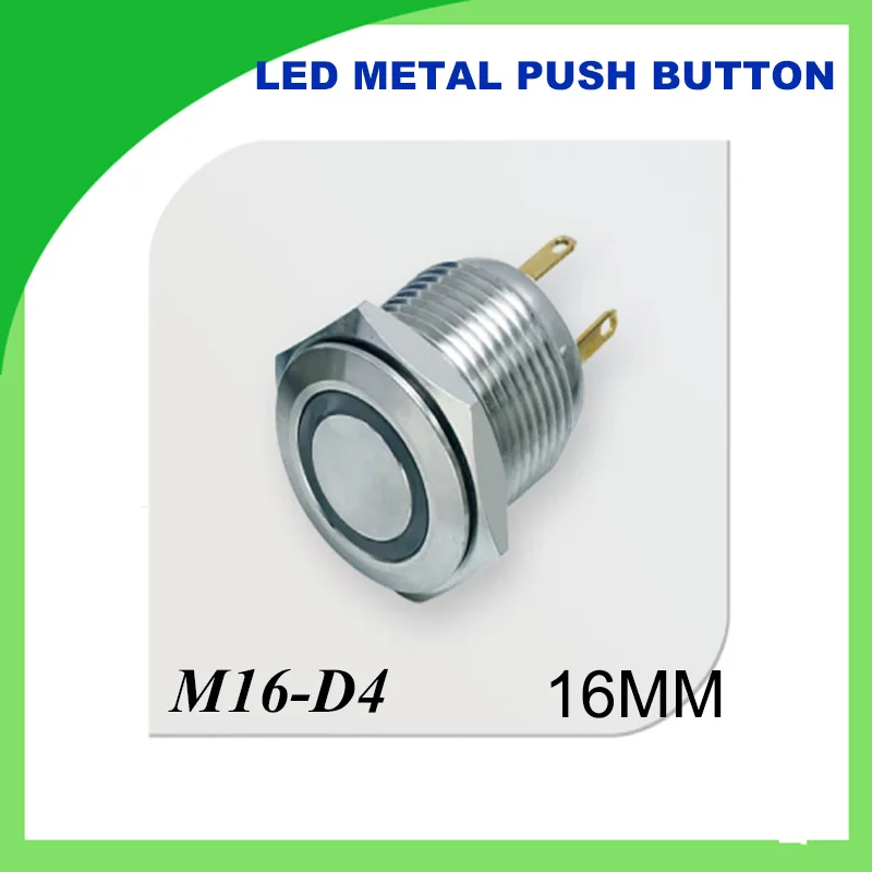 

Angel Eye Led Light 16mm 12V Metal Momentary Push Button Switch 1PCS