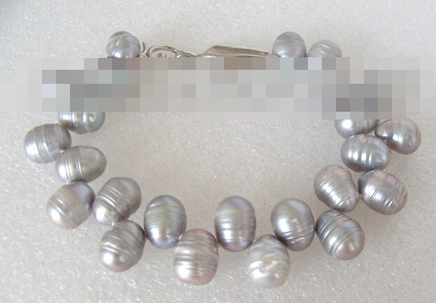 

03769 gray nautural freshwater pearls bracelet