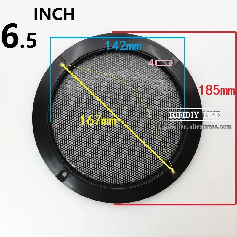 Hifidiy в прямом эфире 5 6. 8 10 дюймов Динамик чистой крышкой высокого качества автомобиля дома Сетчатое покрытие Динамик s Пластик, металлическая оправа, очки из железной проволоки решетки