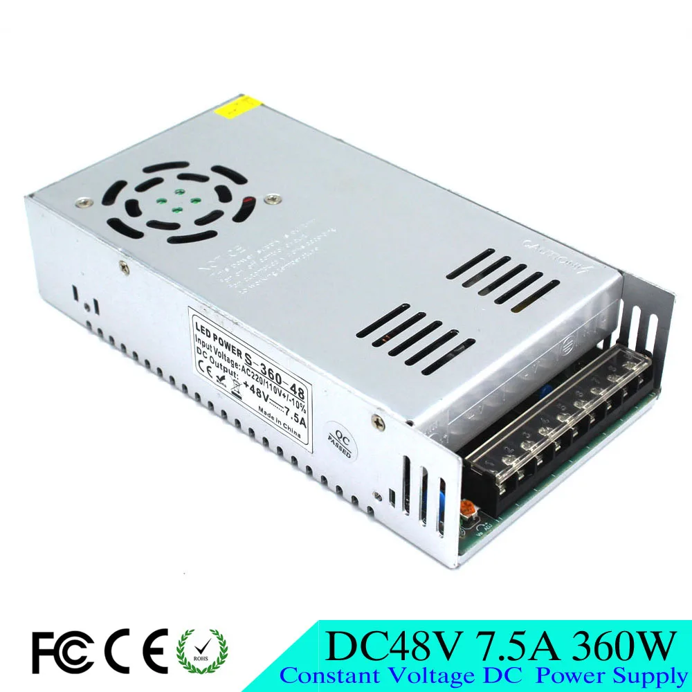 Small Volume 48V 7.5A 360W Switch Power Supply Transformers 110v 220v