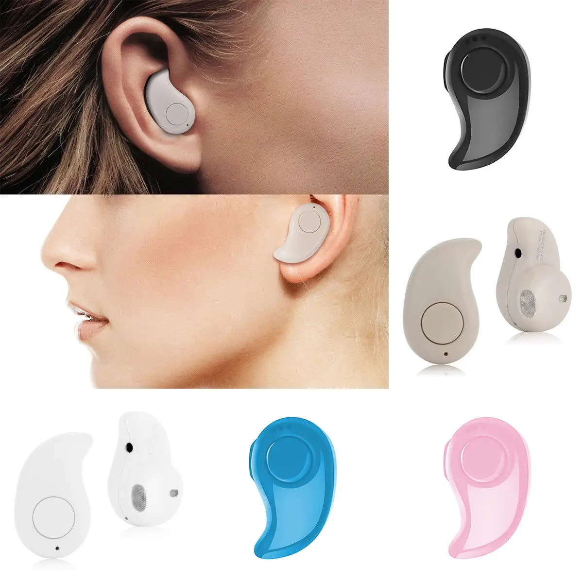 

YISHANGOU Mini Wireless Bluetooth Earphone for iphone for Samsung Handsfree Business Calls with Mic for Smart phone