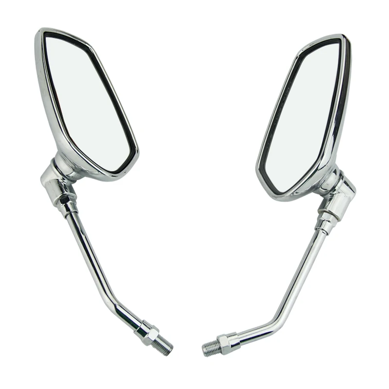 Motorcycle Mirrors Chrome 10mm Thread Universal Motorbike Rear View
