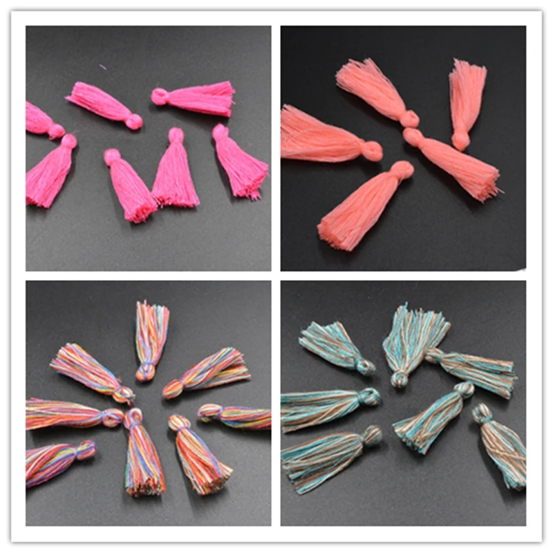 Factory Price 50pcs/lot Silk Tassel Charm Necklace Earring Findings Tassels for Key Chain Bag Clothing Decor DIY Jewelry Craft Jewelry Findings